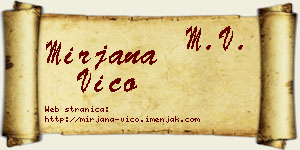 Mirjana Vico vizit kartica